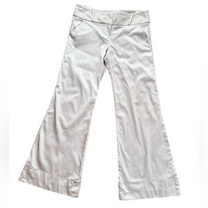 Bebe Trousers Luxury Silky Bootleg Beige/Gold Womens 10